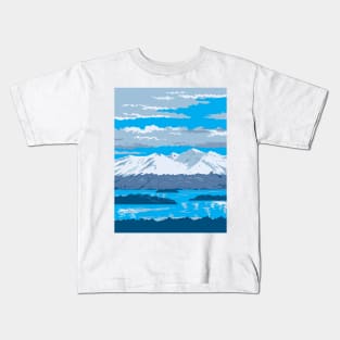 Chigmit Mountains in Lake Clark National Park in Alaska WPA Poster Art Kids T-Shirt